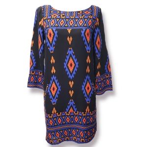 Lucky Brand Vibrant Mosaic Shift Dress Size XS